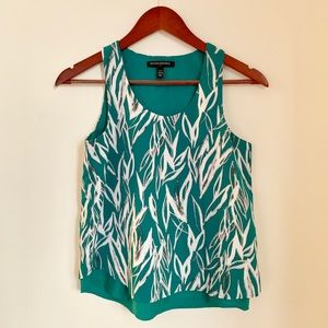 Green Floral Banana Republic Tank Top